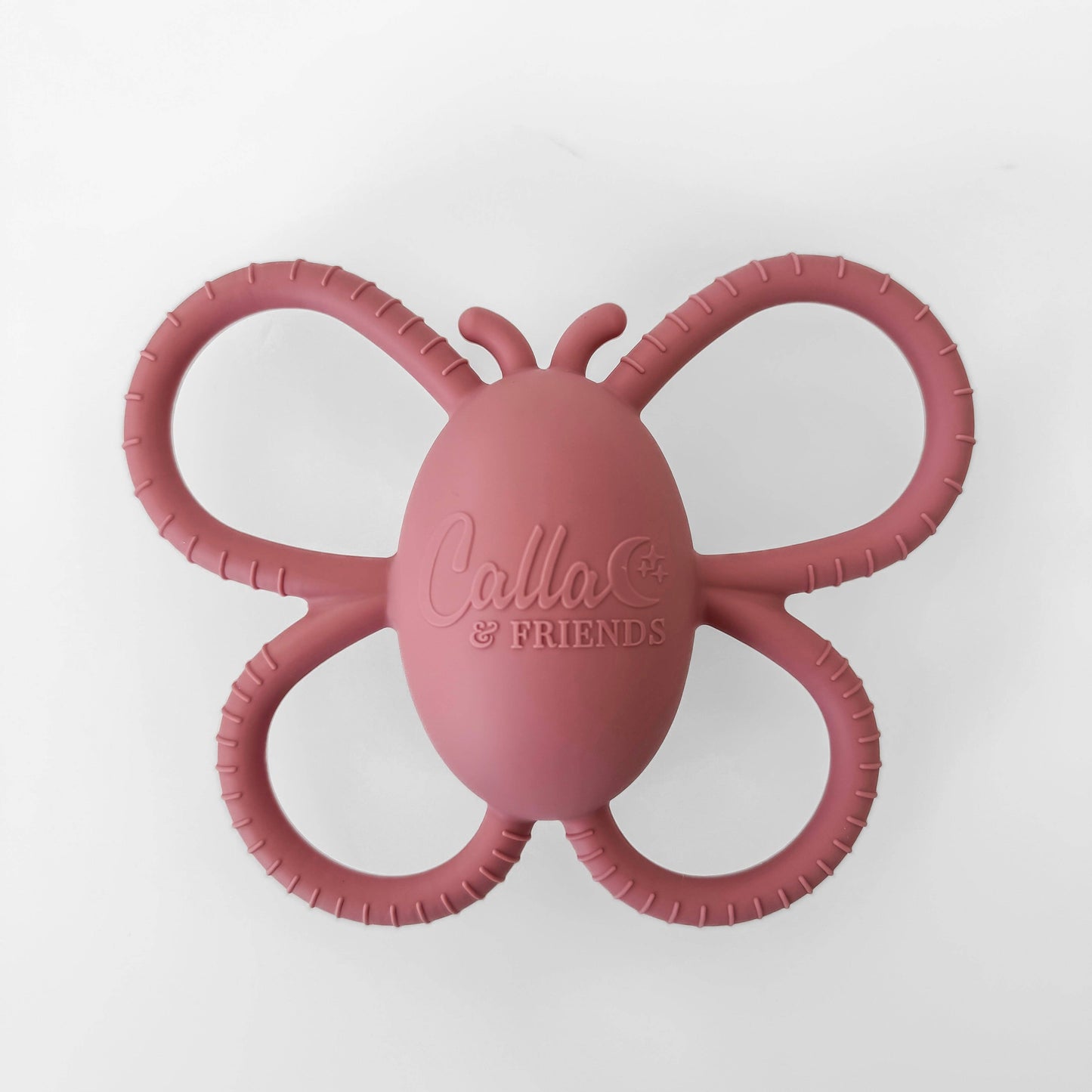 Garden Party Collection - Butterfly Rattle Teether: Linen