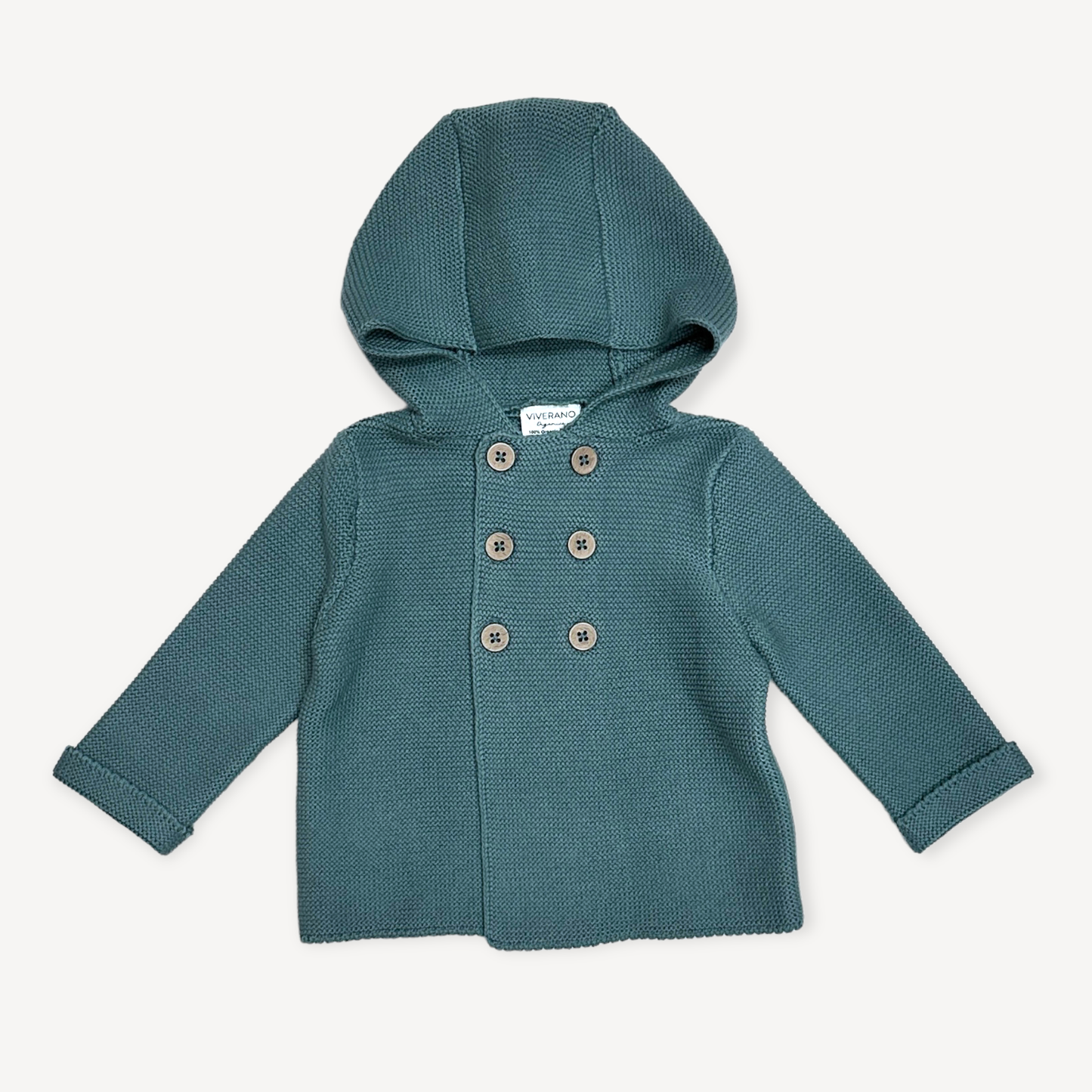 Hooded Double Button Baby Coat Jacket (Organic)