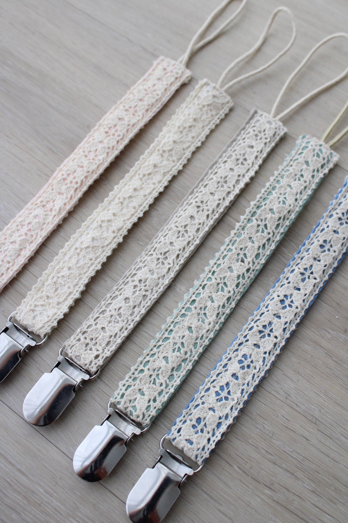 Crotchet Ribbon Collection Pacifier Clip