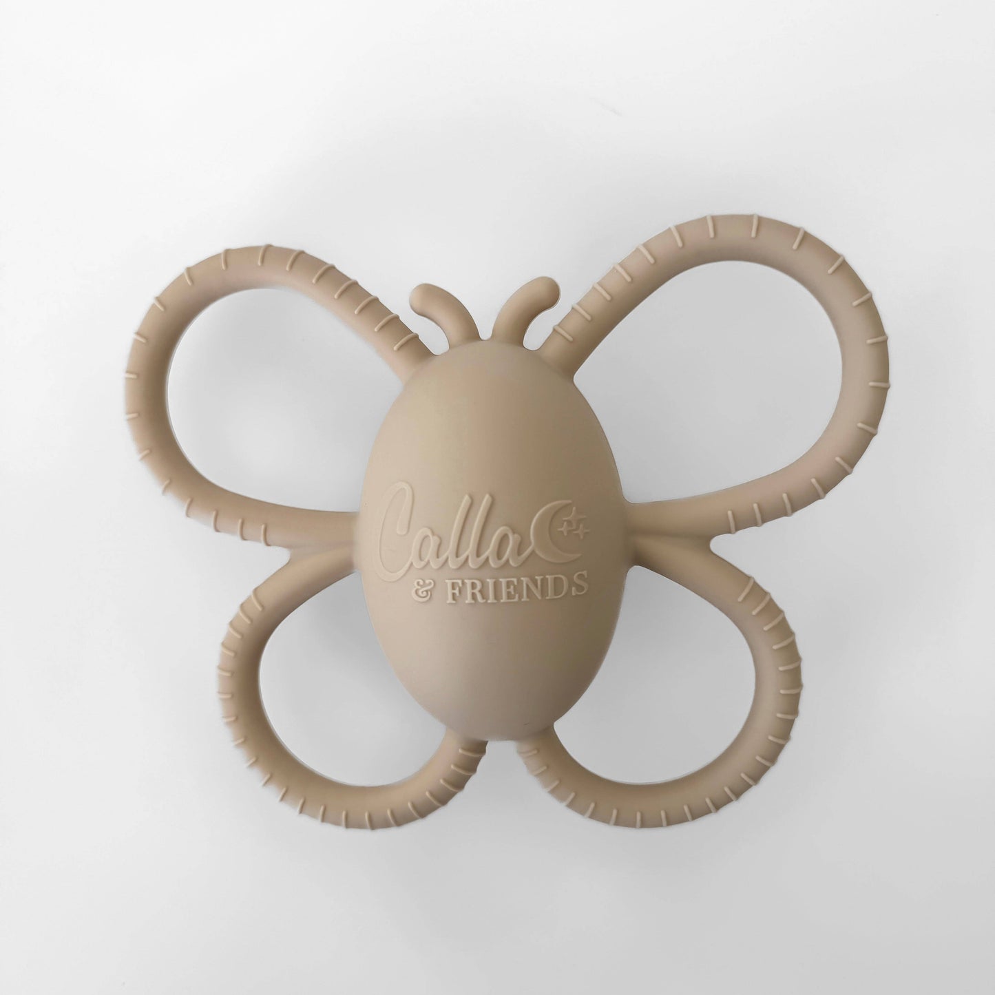 Garden Party Collection - Butterfly Rattle Teether: Linen