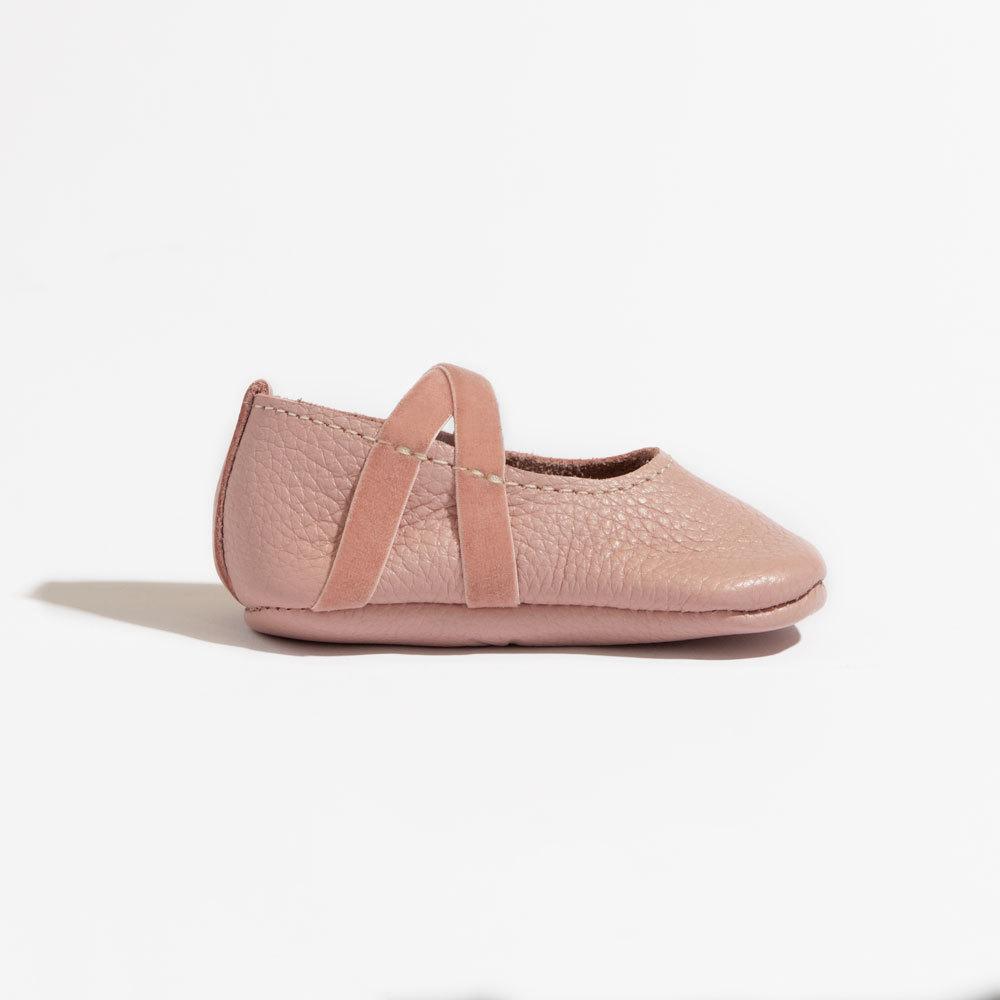 Blush Ballet Slipper Baby Shoe: Soft Sole