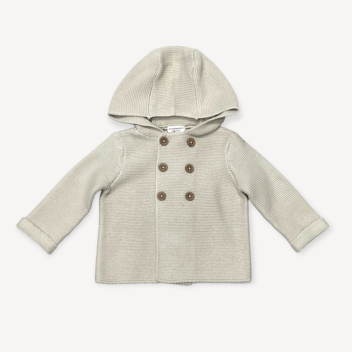 Hooded Double Button Baby Coat Jacket (Organic)