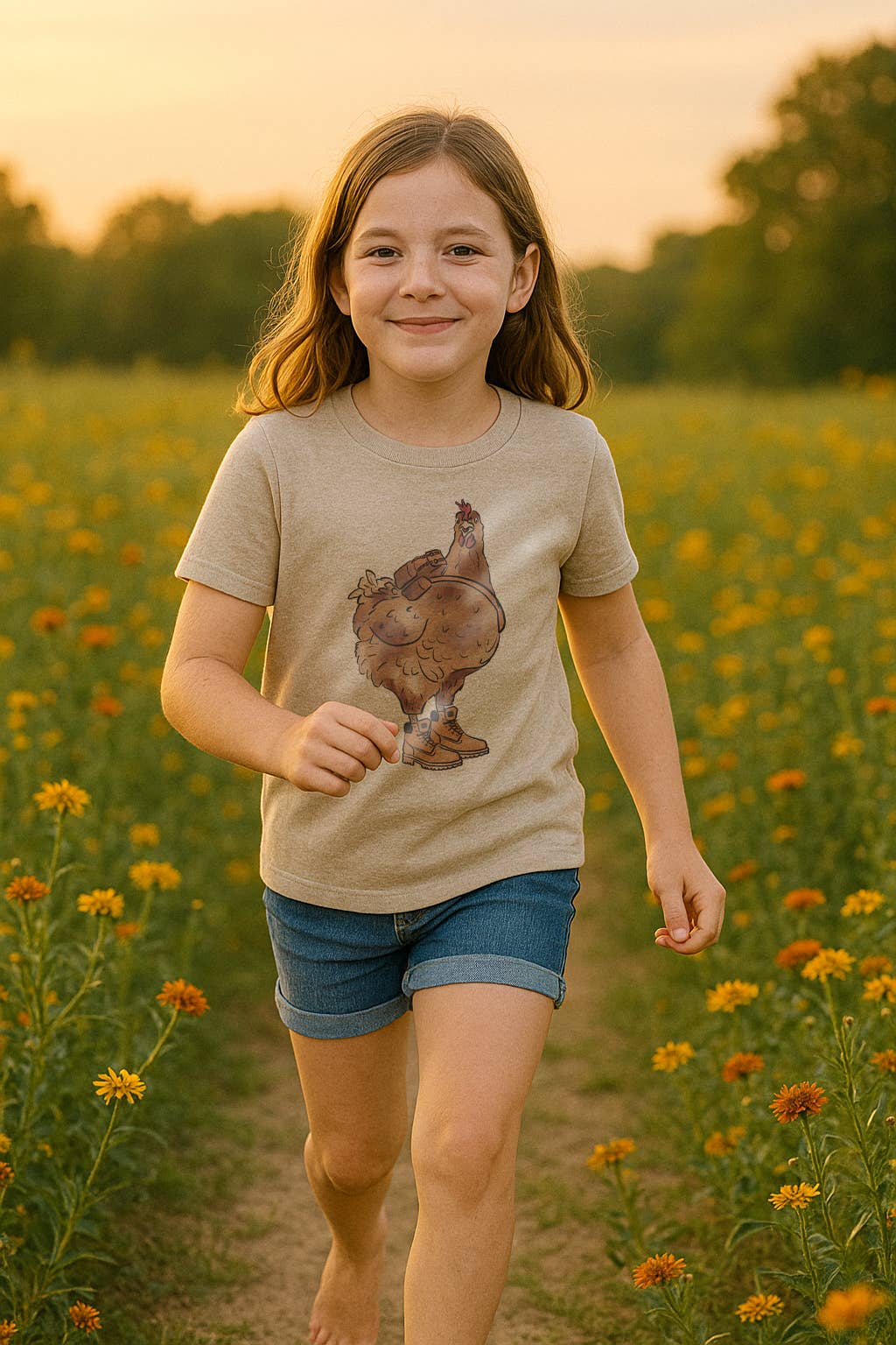 "Free Range" Chicken Funny Country Western Summer Clothing