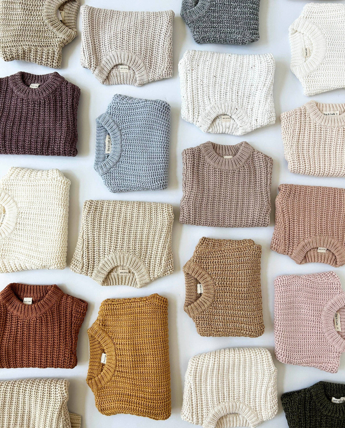 Baby Cotton Chunky Knit Sweater : Coco speckle