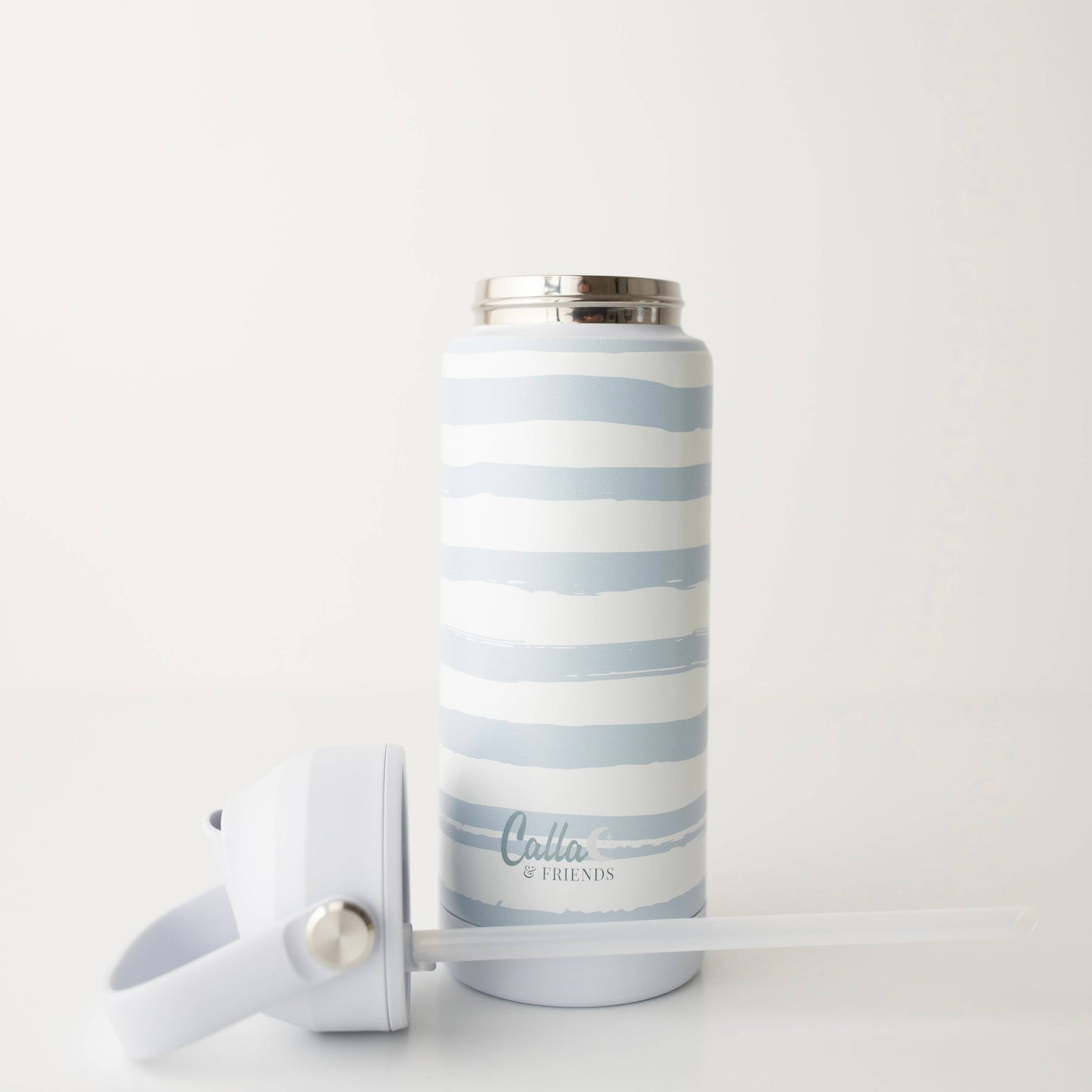 The Kyler Tumbler - Brush Stripes: Blue