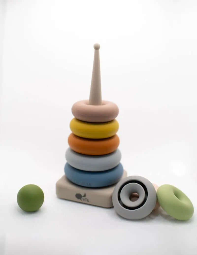 Silicone Ring Stacking Toy – 10pc| LYTL®️